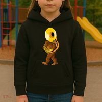 Bigfoot playing sousaphone instrument tuba Kids Hoodie thumb 3