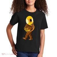 Bigfoot playing sousaphone instrument tuba Kids T-Shirt thumb 2