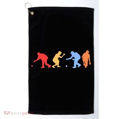 Boccia Player Silhouette Boccia Bocce Ball Player Gift Golf Towel