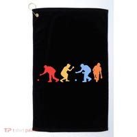 Boccia Player Silhouette Boccia Bocce Ball Player Gift Golf Towel thumb 0