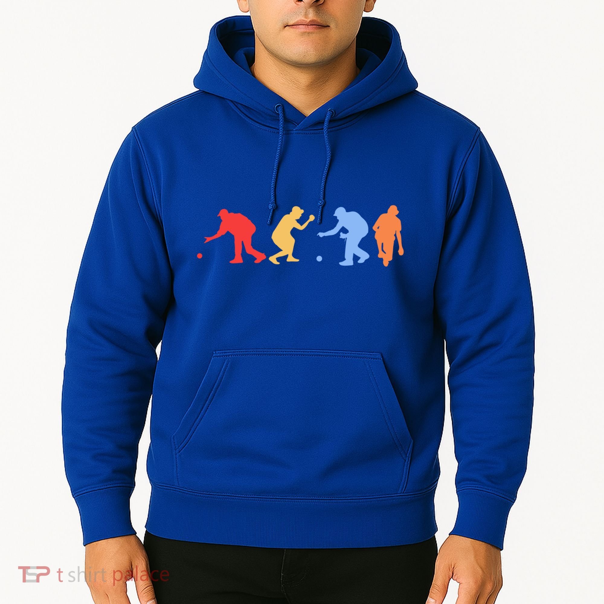 Boccia Player Silhouette Boccia Bocce Ball Player Gift Hoodie