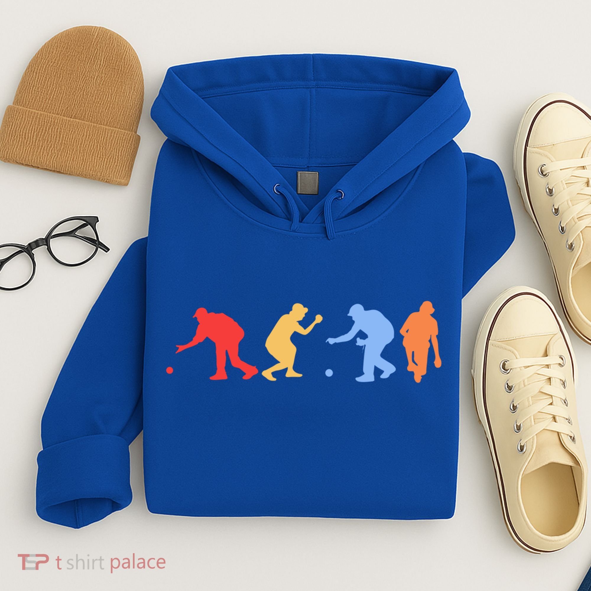 Boccia Player Silhouette Boccia Bocce Ball Player Gift Hoodie