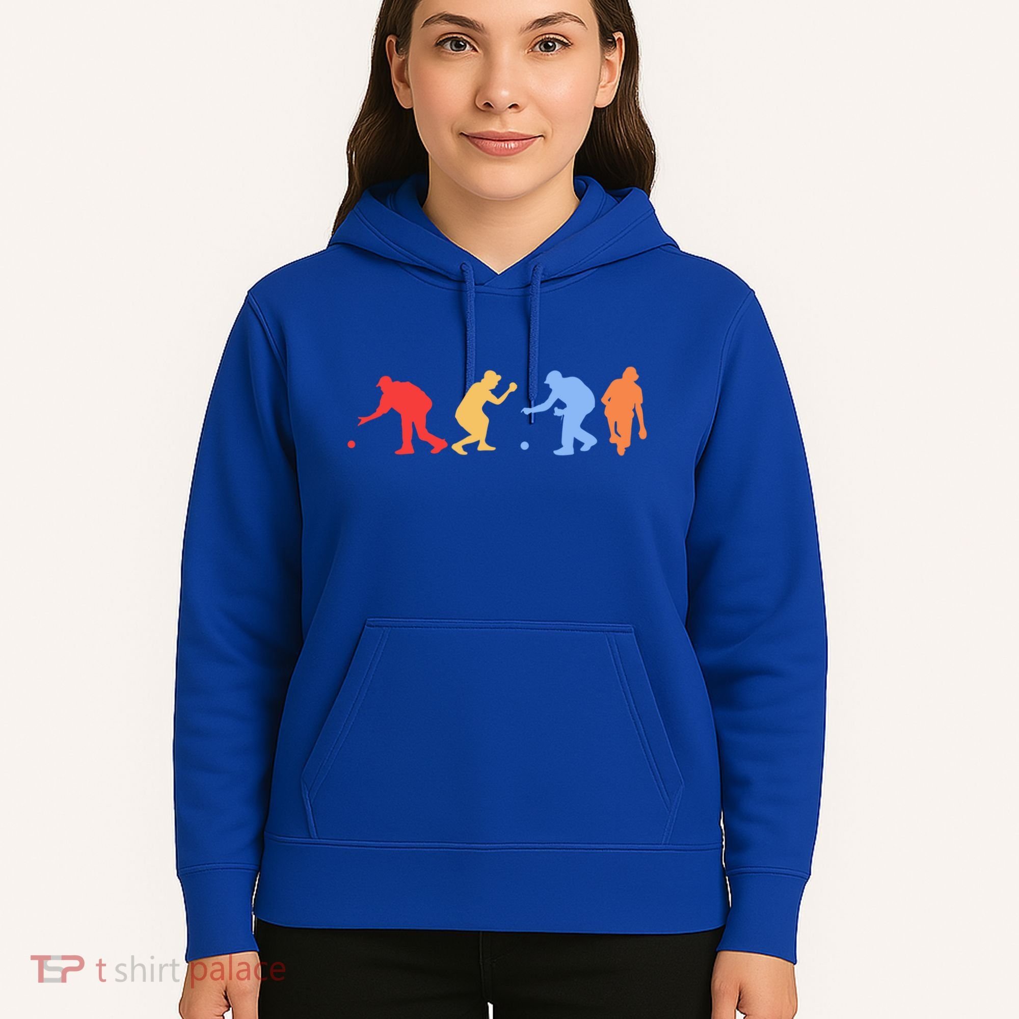 Boccia Player Silhouette Boccia Bocce Ball Player Gift Hoodie