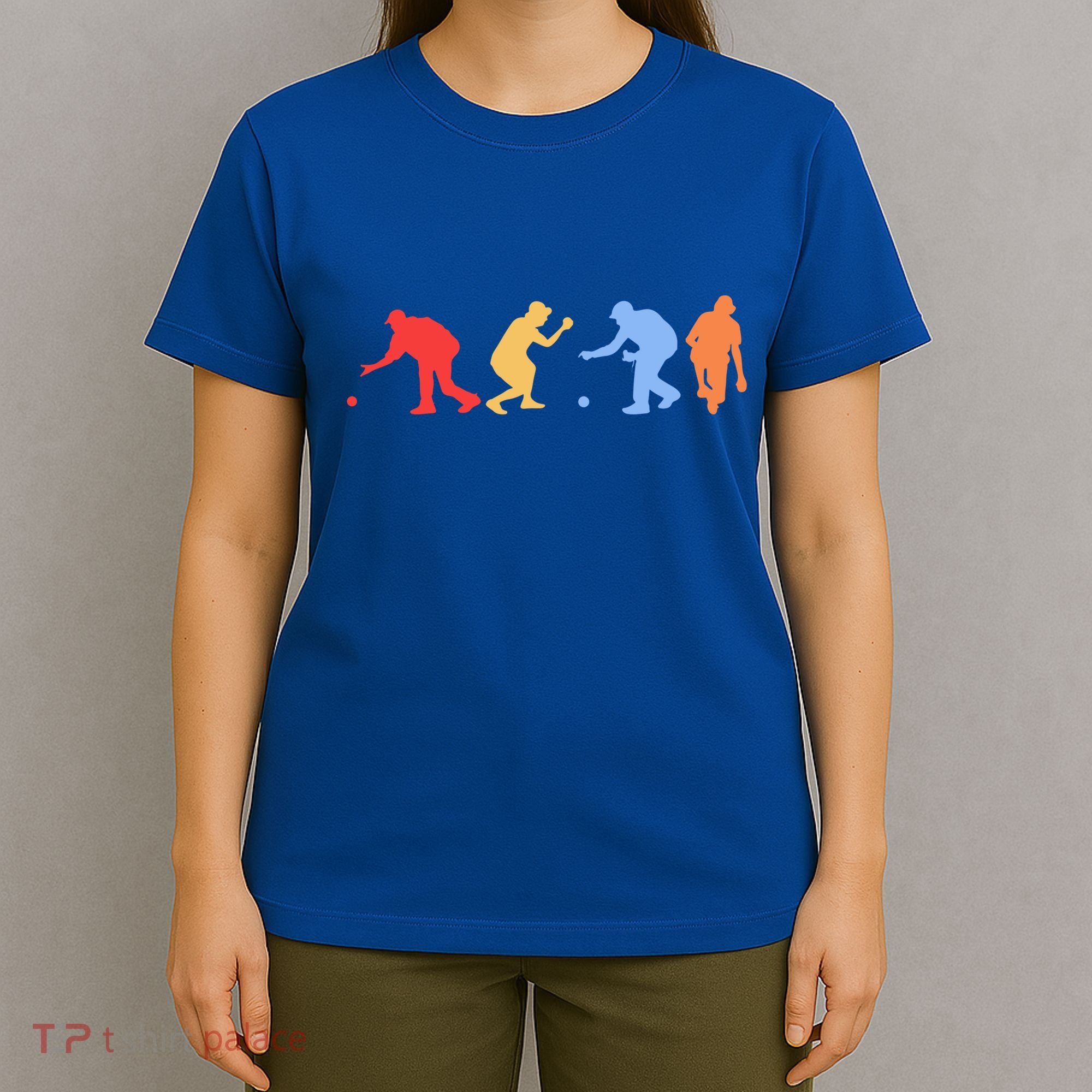 Boccia Player Silhouette Boccia Bocce Ball Player Gift T-Shirt