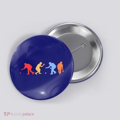 Boccia Player Silhouette Boccia Bocce Ball Player Gift Button