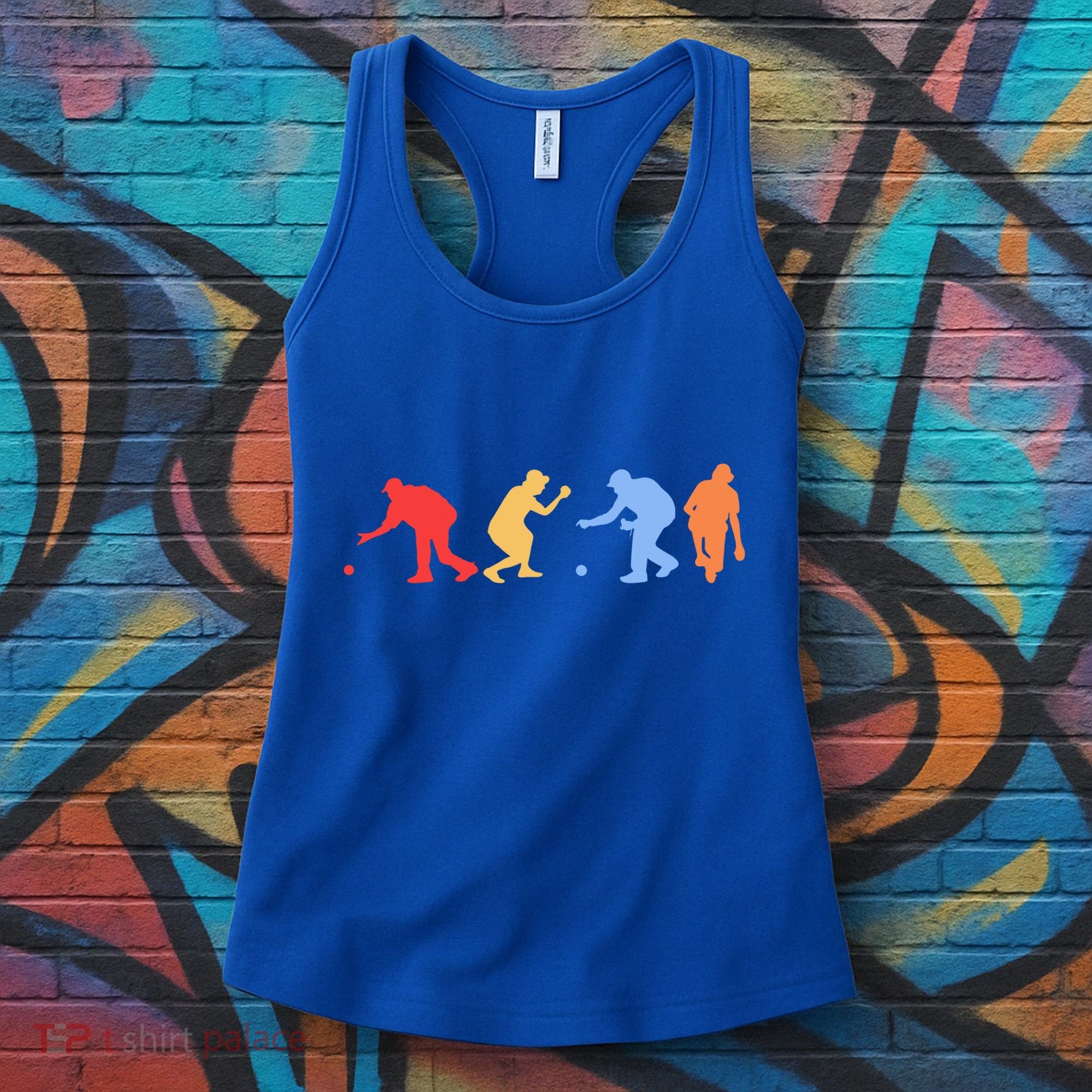 Boccia Player Silhouette Boccia Bocce Ball Player Gift Women's Tank Top