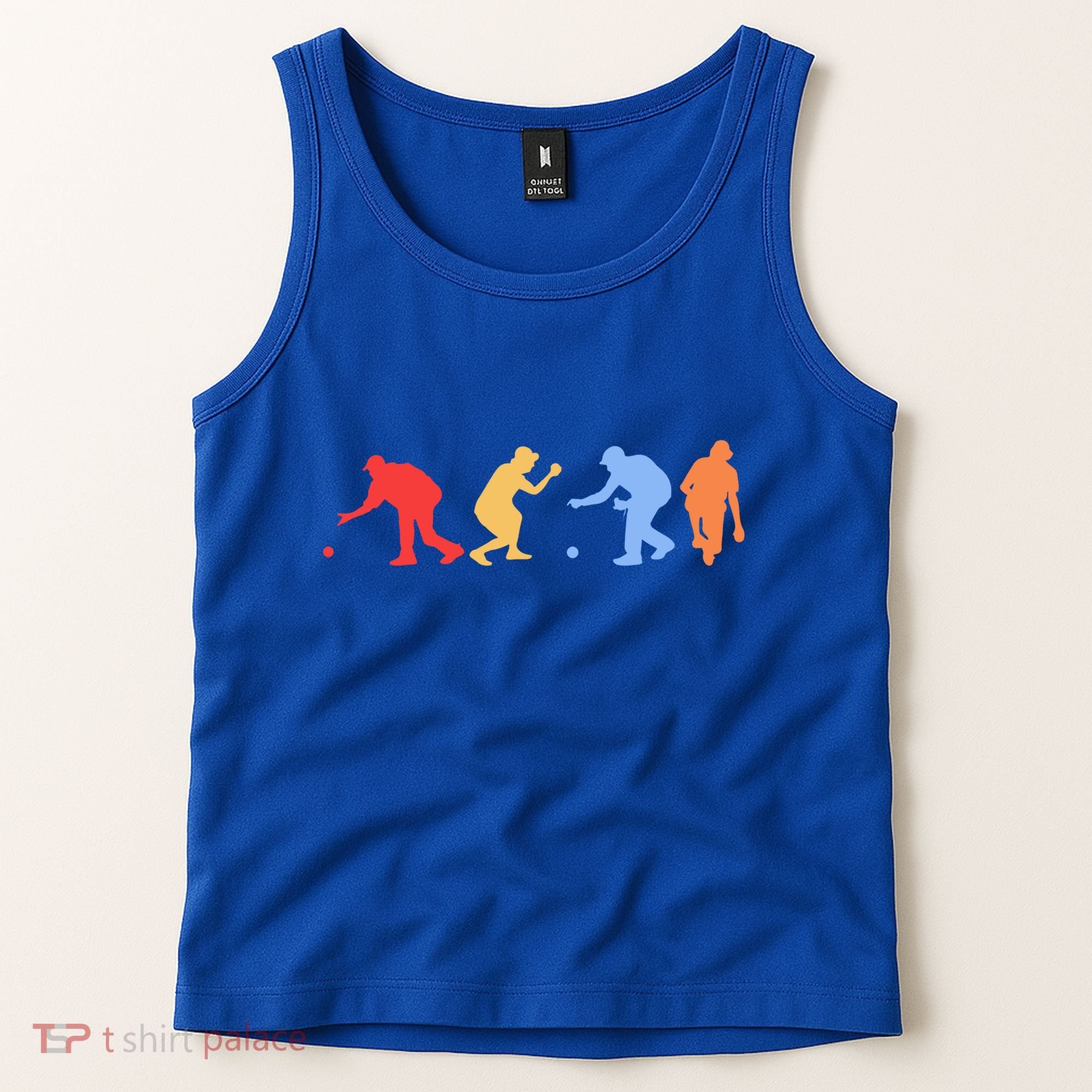 Boccia Player Silhouette Boccia Bocce Ball Player Gift Tank Top