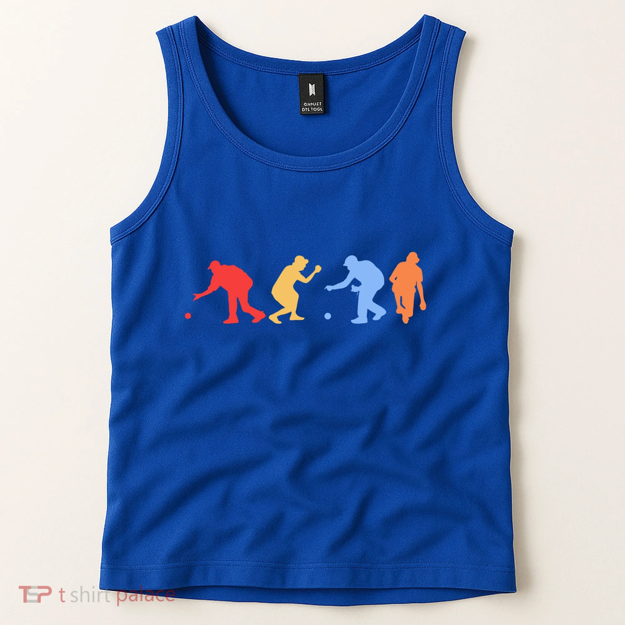 Boccia Player Silhouette Boccia Bocce Ball Player Gift Tank Top