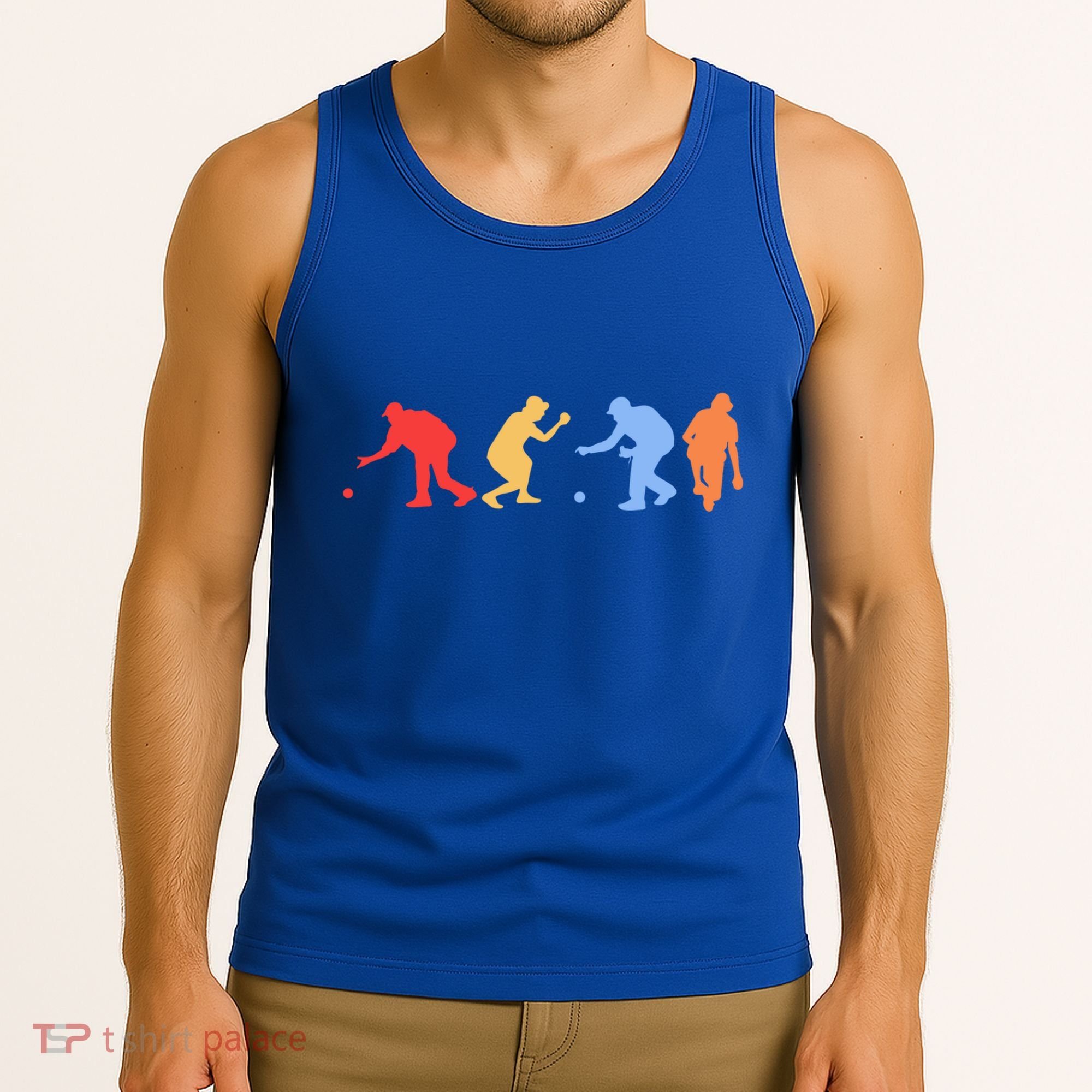 Boccia Player Silhouette Boccia Bocce Ball Player Gift Tank Top
