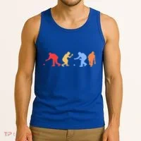 Boccia Player Silhouette Boccia Bocce Ball Player Gift Tank Top thumb 3