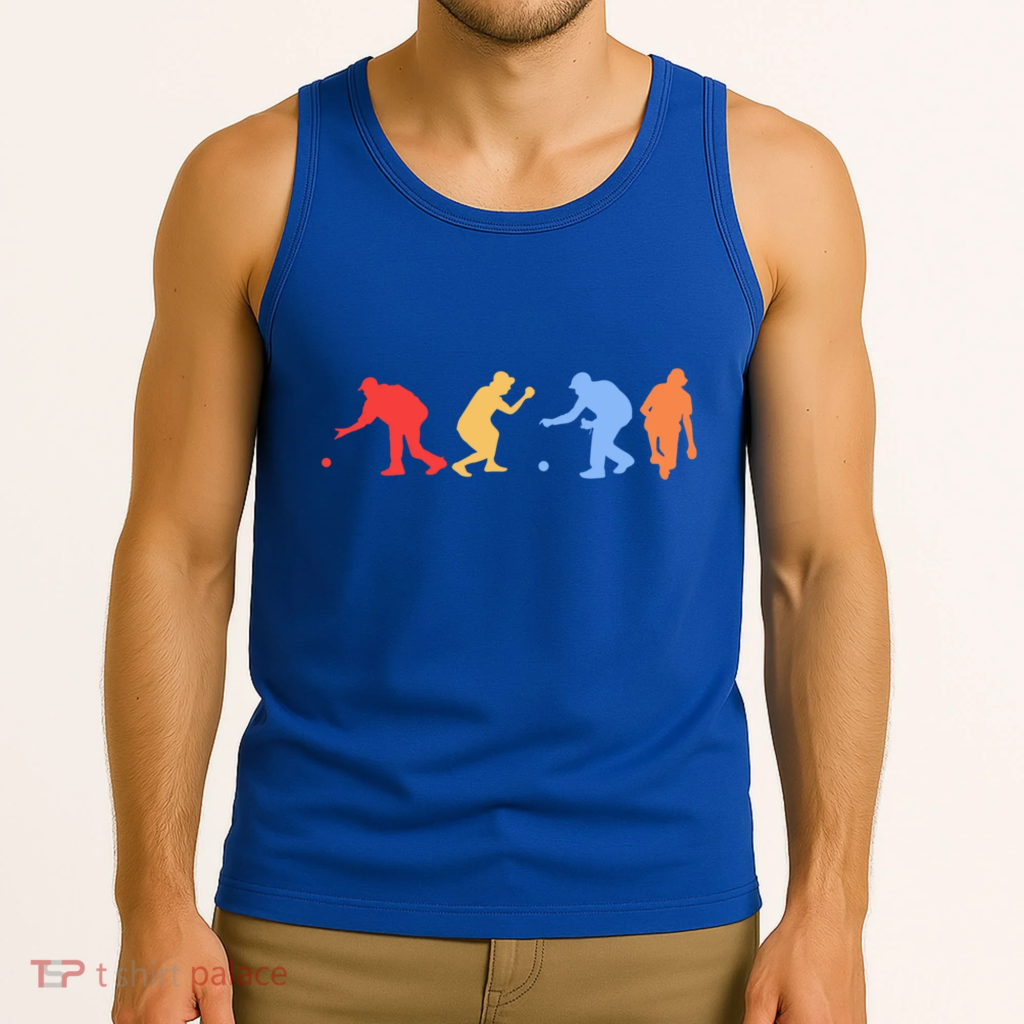 Boccia Player Silhouette Boccia Bocce Ball Player Gift Tank Top