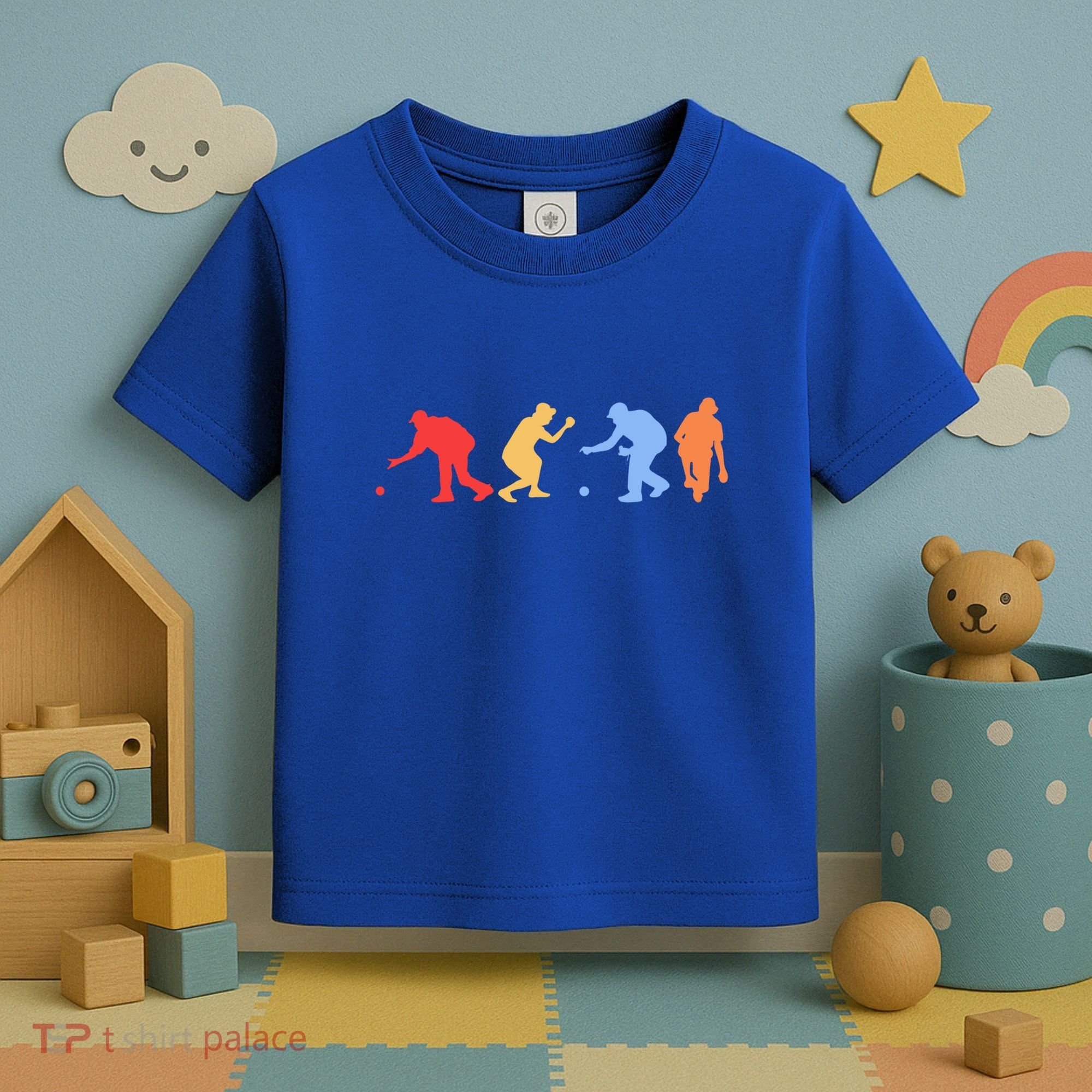 Boccia Player Silhouette Boccia Bocce Ball Player Gift Toddler T-Shirt