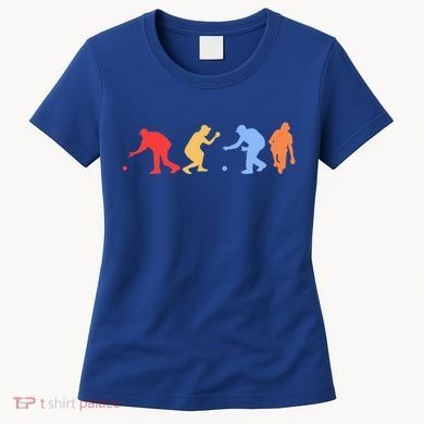 Boccia Player Silhouette Boccia Bocce Ball Player Gift Women's T-Shirt