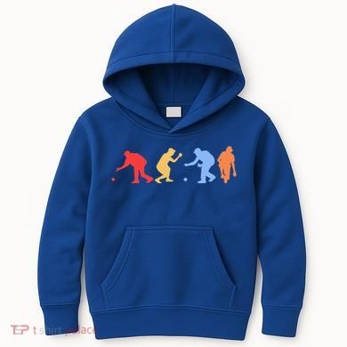 Boccia Player Silhouette Boccia Bocce Ball Player Gift Kids Hoodie