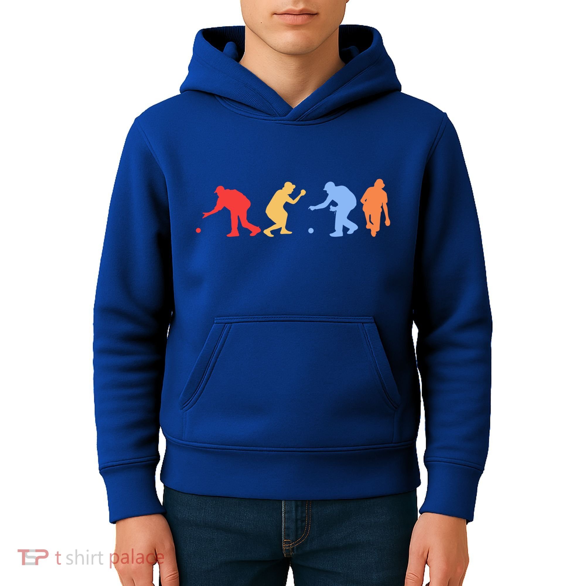 Boccia Player Silhouette Boccia Bocce Ball Player Gift Kids Hoodie