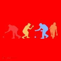 Boccia Player Silhouette Boccia Bocce Ball Player Gift Santa Hat thumb 1