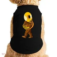 Bigfoot Playing Sousaphone Instrument Tuba Doggie Tank thumb 0