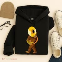 Bigfoot Playing Sousaphone Instrument Tuba Hoodie thumb 4