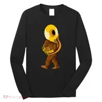 Bigfoot Playing Sousaphone Instrument Tuba Long Sleeve Shirt thumb 0