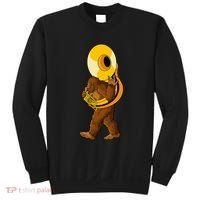 Bigfoot Playing Sousaphone Instrument Tuba Sweatshirt thumb 0