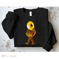 Bigfoot Playing Sousaphone Instrument Tuba Sweatshirt thumb 2