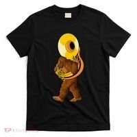 Bigfoot Playing Sousaphone Instrument Tuba T-Shirt thumb 0