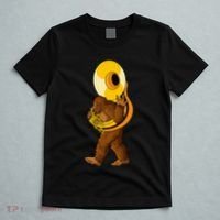 Bigfoot Playing Sousaphone Instrument Tuba T-Shirt thumb 5