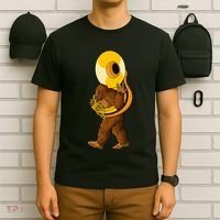 Bigfoot Playing Sousaphone Instrument Tuba T-Shirt thumb 6