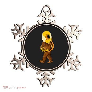 Bigfoot Playing Sousaphone Instrument Tuba Ornament