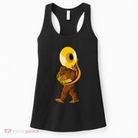 Bigfoot Playing Sousaphone Instrument Tuba Women's Tank Top thumb 0