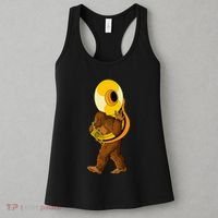 Bigfoot Playing Sousaphone Instrument Tuba Women's Tank Top thumb 3
