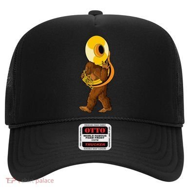 Bigfoot Playing Sousaphone Instrument Tuba Hat