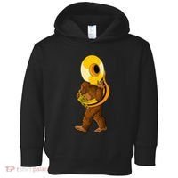 Bigfoot Playing Sousaphone Instrument Tuba Toddler Hoodie thumb 0