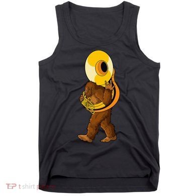 Bigfoot Playing Sousaphone Instrument Tuba Tank Top
