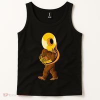 Bigfoot Playing Sousaphone Instrument Tuba Tank Top thumb 2