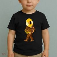 Bigfoot Playing Sousaphone Instrument Tuba Toddler T-Shirt thumb 2