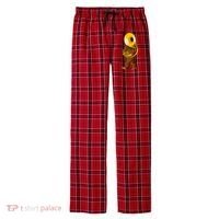 Bigfoot Playing Sousaphone Instrument Tuba Men's Flannel Plaid Pajama Pants thumb 0