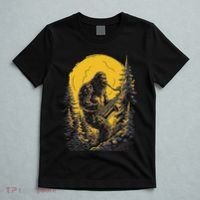 Bigfoot Playing Saxophone Aesthetic Sasquatch Saxophone T-Shirt thumb 5