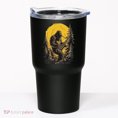 Bigfoot Playing Saxophone Aesthetic Sasquatch Saxophone Tumbler
