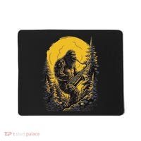 Bigfoot Playing Saxophone Aesthetic Sasquatch Saxophone Mousepad thumb 0
