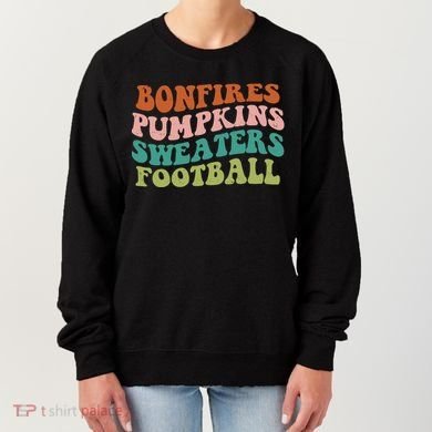 Bonfires Pumpkins Sweaters Football Fall Season Women's Sweatshirt