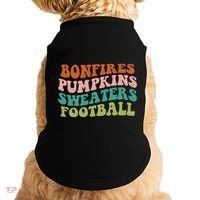 Bonfires Pumpkins Sweaters Football Fall Season Doggie Tank thumb 0