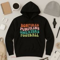 Bonfires Pumpkins Sweaters Football Fall Season Hoodie thumb 3