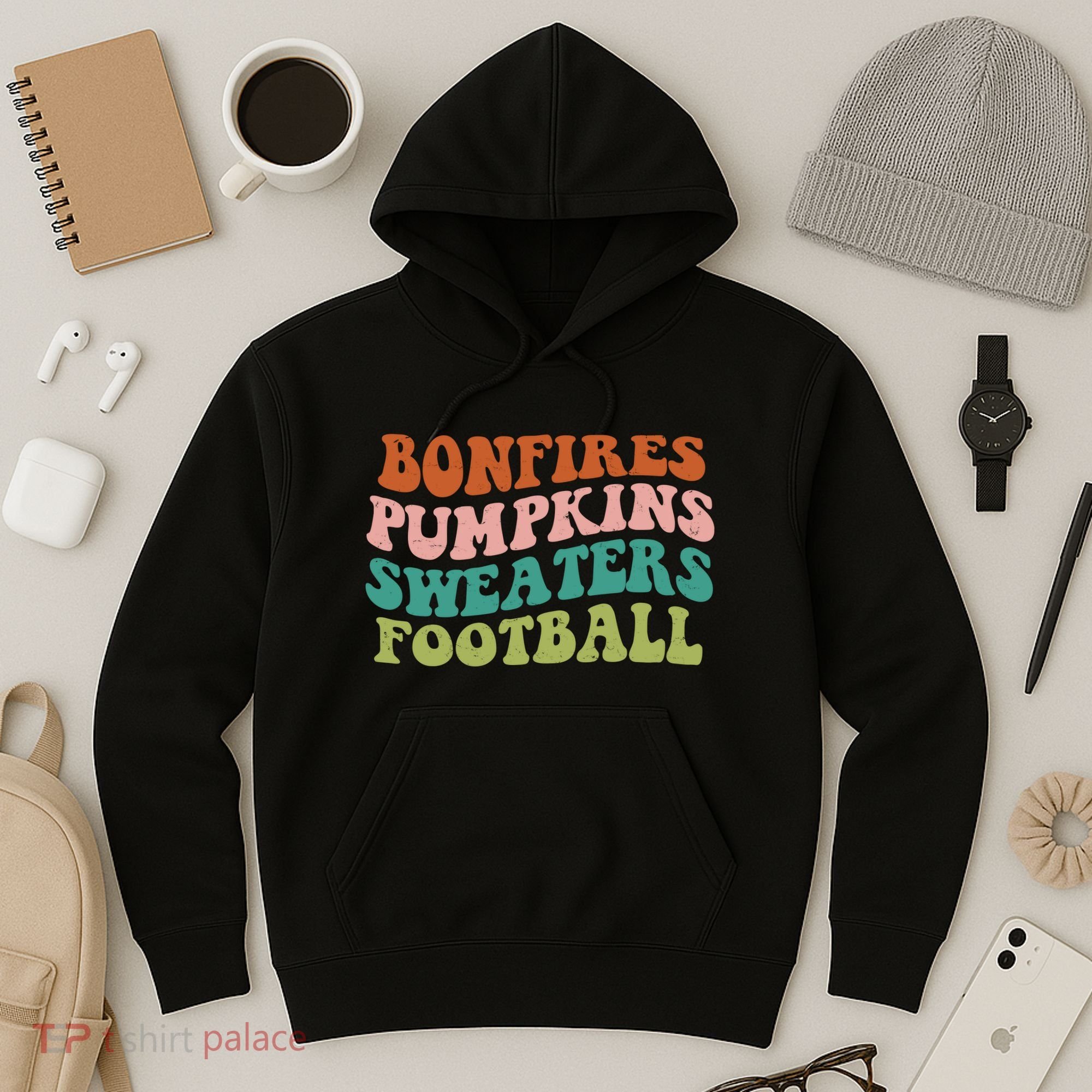 Bonfires Pumpkins Sweaters Football Fall Season Hoodie