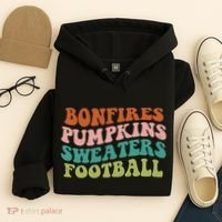 Bonfires Pumpkins Sweaters Football Fall Season Hoodie thumb 4