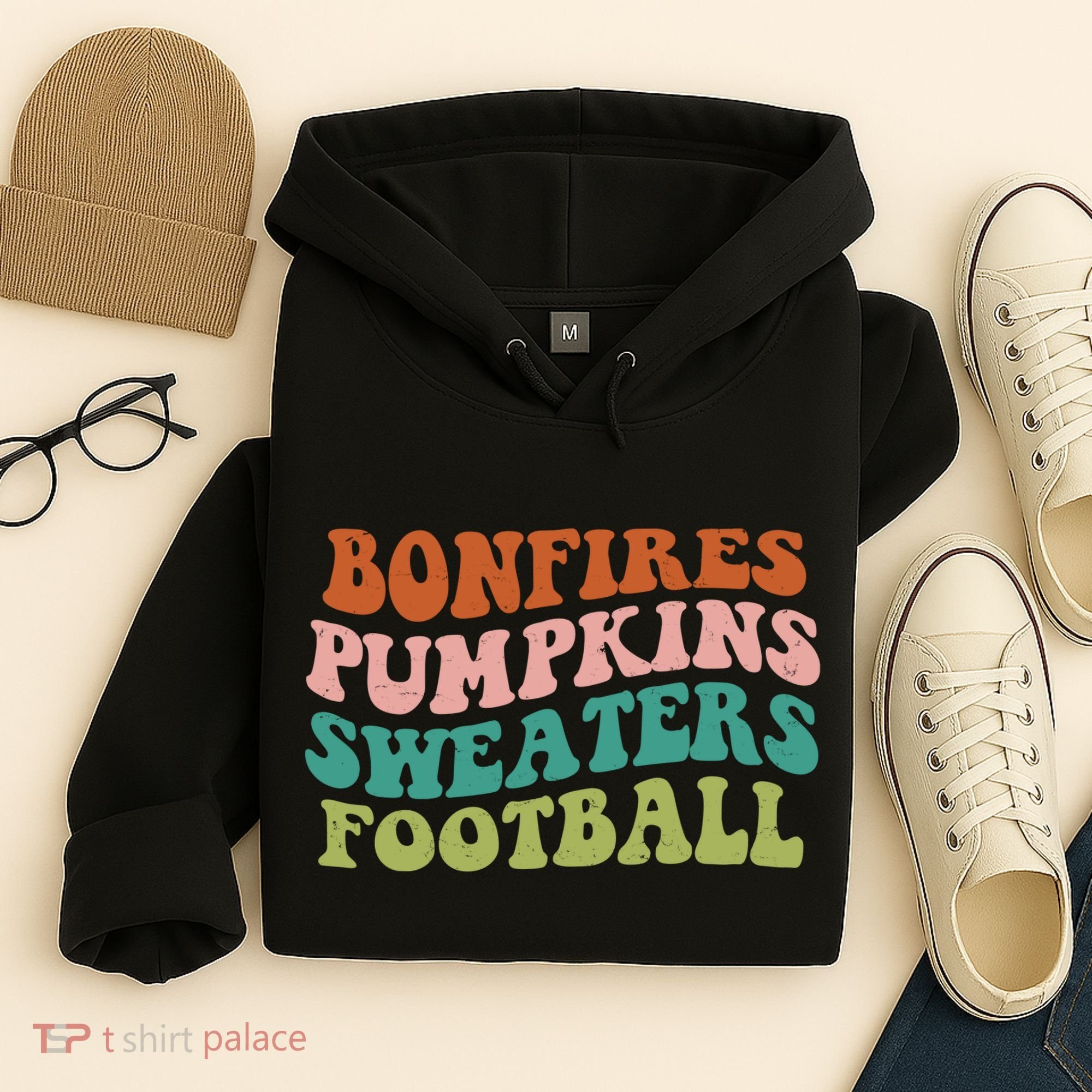 Bonfires Pumpkins Sweaters Football Fall Season Hoodie