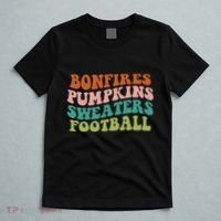 Bonfires Pumpkins Sweaters Football Fall Season T-Shirt thumb 5