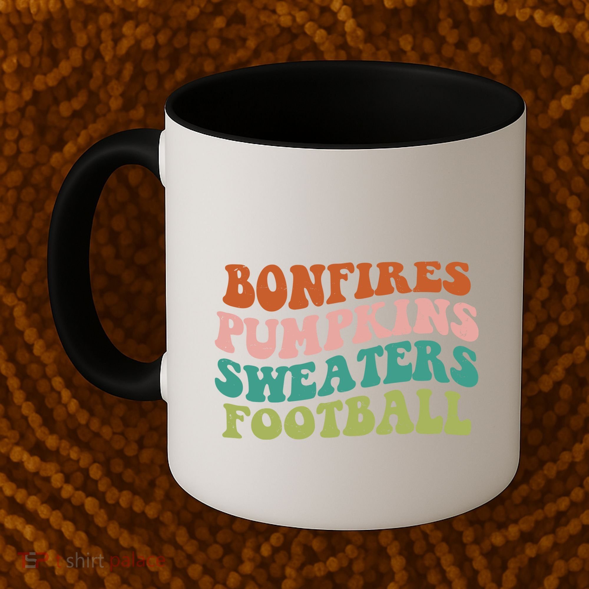 Bonfires Pumpkins Sweaters Football Fall Season Coffee Mug