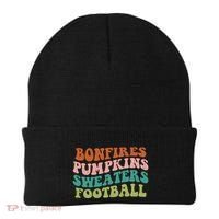 Bonfires Pumpkins Sweaters Football Fall Season Beanie thumb 0