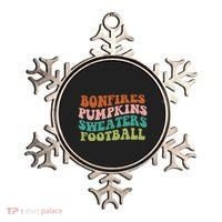 Bonfires Pumpkins Sweaters Football Fall Season Ornament thumb 0